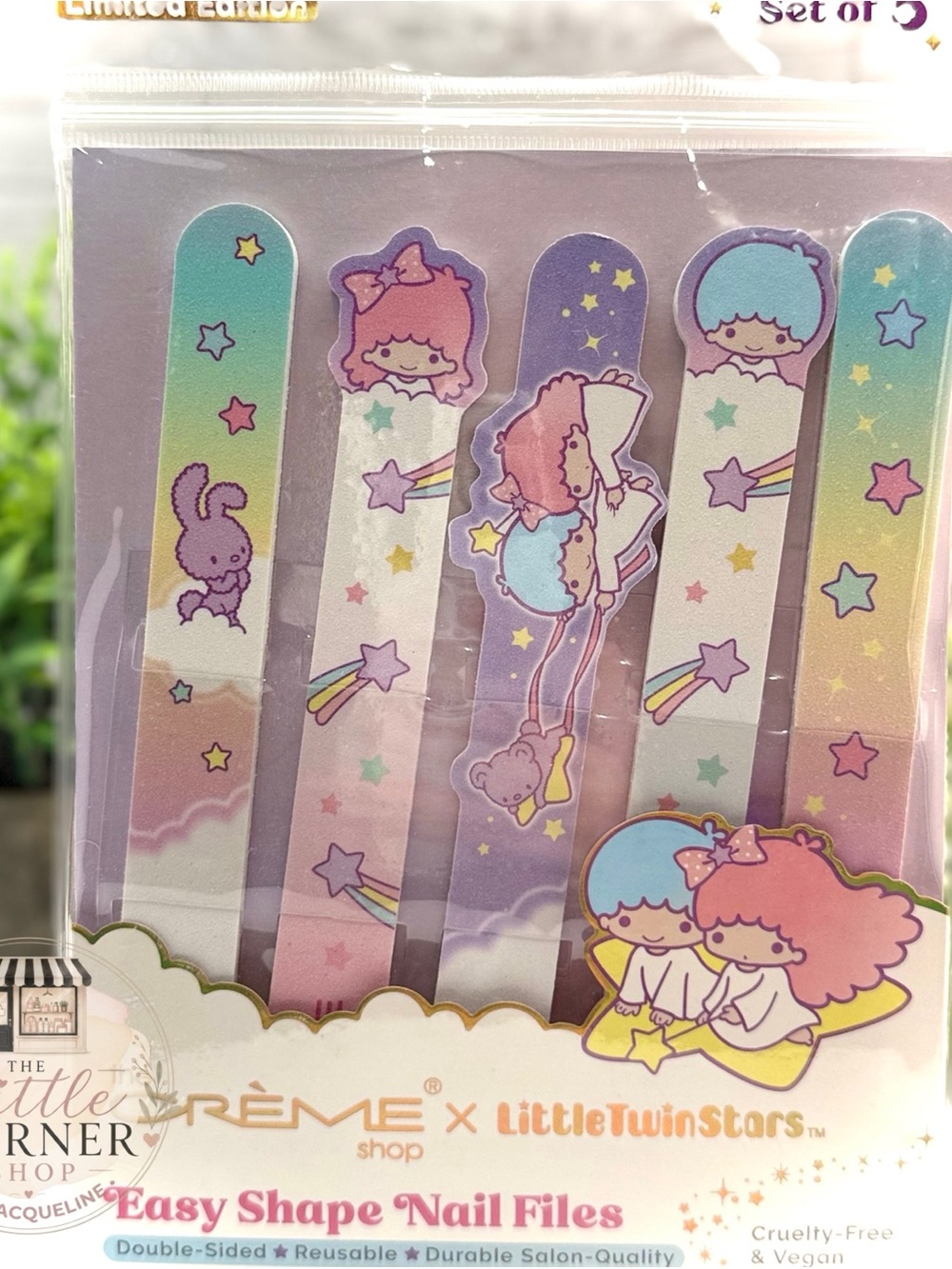 Little Twin Stars Pastel Nail Files - Easy Shape (Pink & Blue)